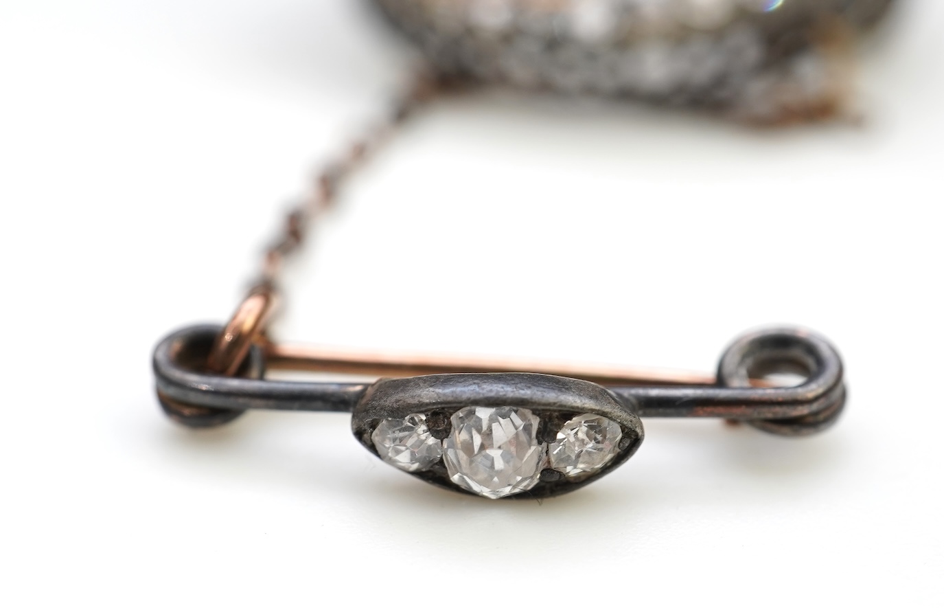 A Victorian pearl and diamond brooch, late 19th century